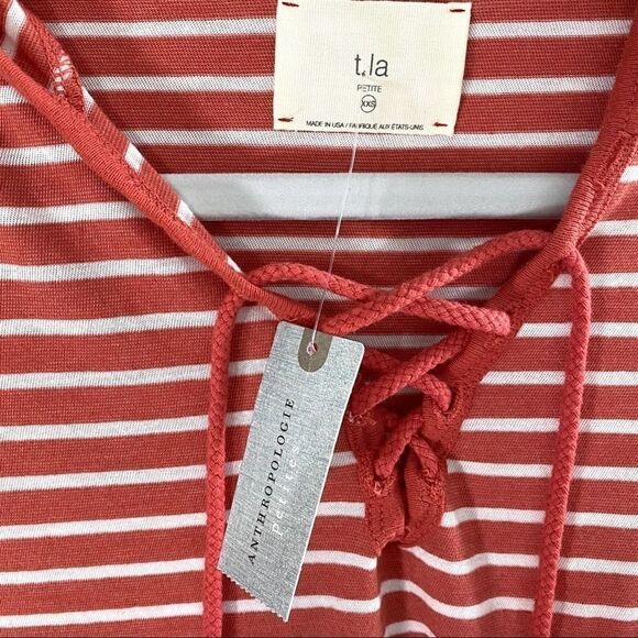 T. LA Anthropologie striped lightweight pullover - Picture 4 of 6